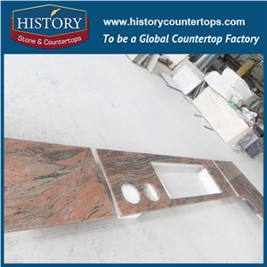 History Stone Multicolor Red Granite Antique Prefabricated Granite Modular Furniture Solid Surface for Apartment, Countertops & Kitchen Tops