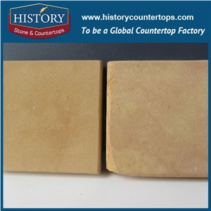 History Stone New Arrival Wholesaler Price Split Surface Honed Original Quarry Yellow Sandstone Wall Tile, Road Pavers for Sale