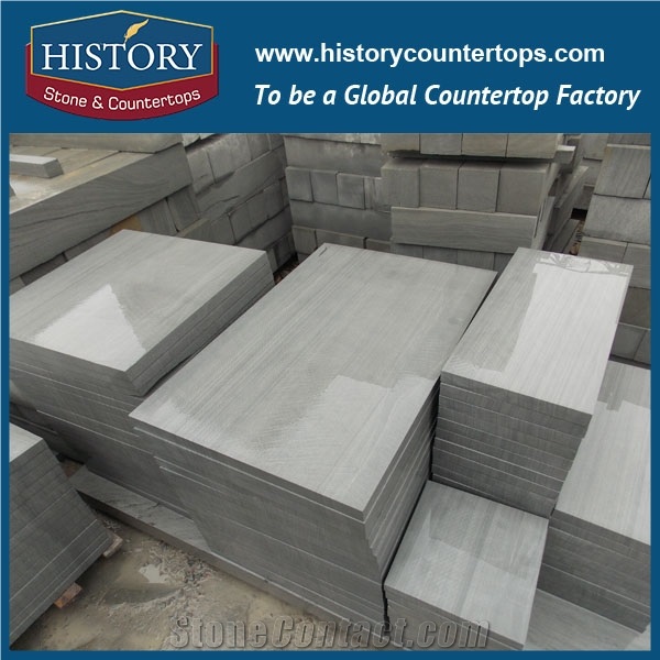 History Stone New Style Reasonable Price Exquisite Shape Smooth Polished Wall/Floor Covering Wooden Grey Sandstone Tiles & Slabs