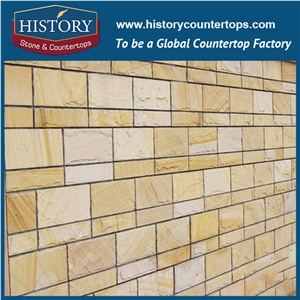 History Stone Pear White Mushroomed Cladding, Sandstone Mushroom Interior and Exterior Wall Cladding