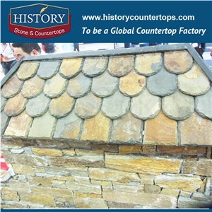History Stone Rusty Chinese Slate Stone Roof Coating Tiles, Customized Slate Paving Flooring and Wall Covering