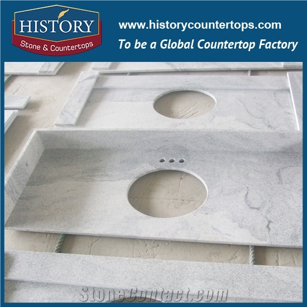 History Stone Stellar Snow Eased Edge Promotion Prefab Size Compact Laminate Custom Countertops & Worktop Choices for Decoration