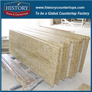 History Stone Tiger Skin Yellow Granite Factory Supply Customised Integrated Furniture French Style for Bathroom Countertops & Worktops