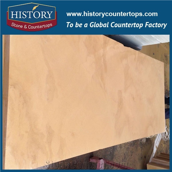 History Stone Wall Covering Buff Yellow Sandstone Slabs & Tiles, Rough External Cladding Landscaping Stone with Market Prices