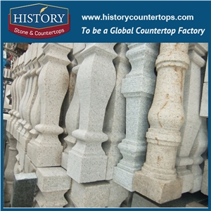 History Stones 2017 Latest Natural Stone Polished Grey Granite Stair Baluster Ornamental Home Balcony Railing Decorative Balusters & Railings