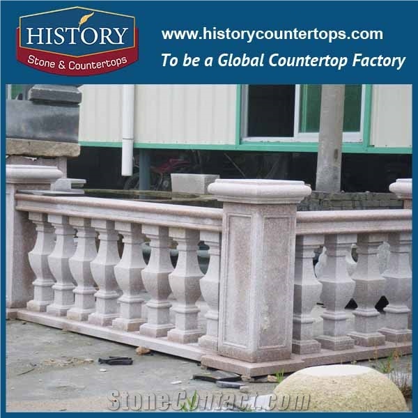 History Stones 2017 New Arrival Waterproof Durable Beige Granite Baluster Garden Using Interior Outdoor Decorative Balusters & Railings