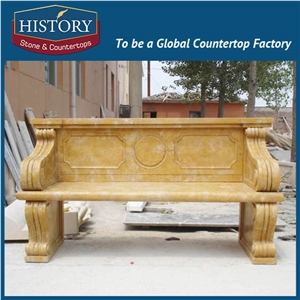 History Stones Brown Marble Top Rectangular Modern Exteriors Furniture Chairs Luxury High Quality Outdoor Indoor Decorative Bench