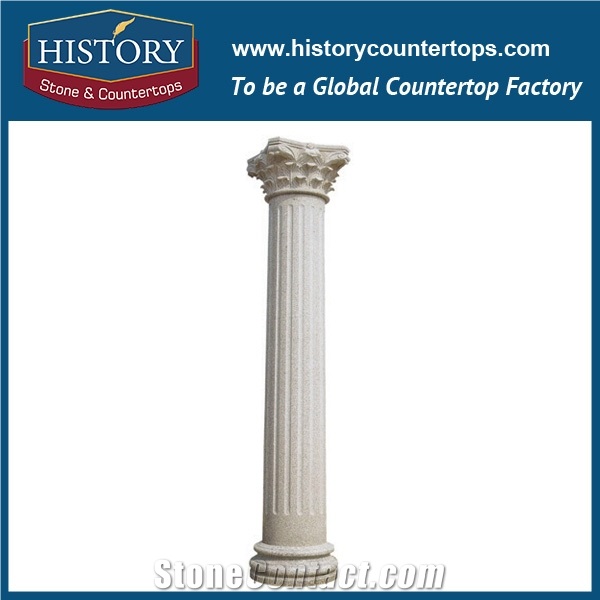 History Stones China Carved Stone Luxurious Chinese Style Grey Granite G603 Polished Square Shaped Outdoor Building Decoration Pillars
