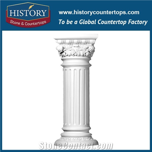 History Stones China Factory Customized Beauty Red Marble Columns Hand Carving Capital Marble Natural Stone Indoor Outdoor Bases Decoration Pillars