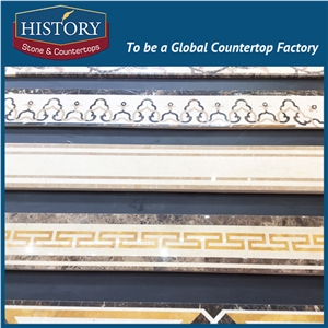 History Stones China Factory Home Decorative Trade Assurance Polished Dark Marble Pencil Liner Trim Interior Decoration Border Line