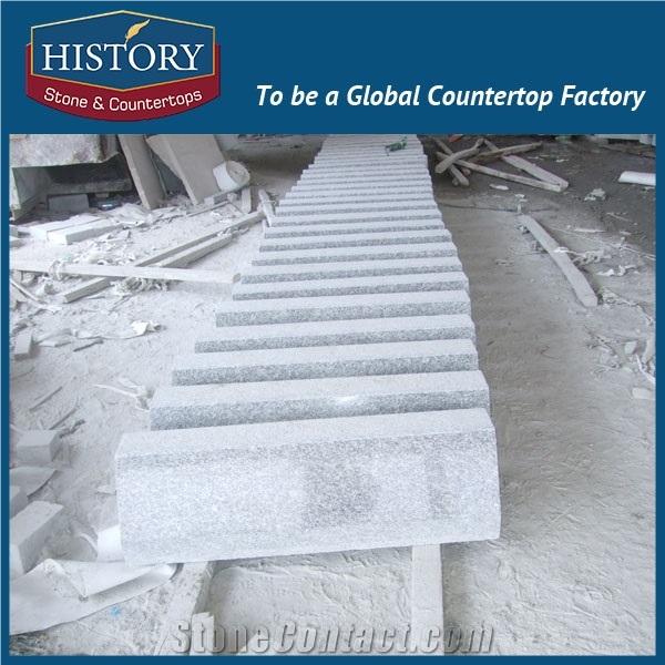 History Stones China Own Quarry Grey G603 Granite Flooring for Exterior Stairs Design Park Staircase Decorative Stairs & Steps