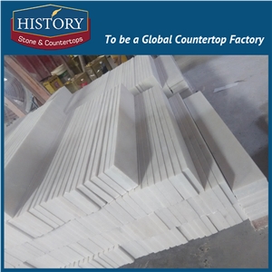 History Stones China Popular Design with Ce Certification Rectangle Shaping Pure White Marble Villa Walling Honorable Decoration Border Line
