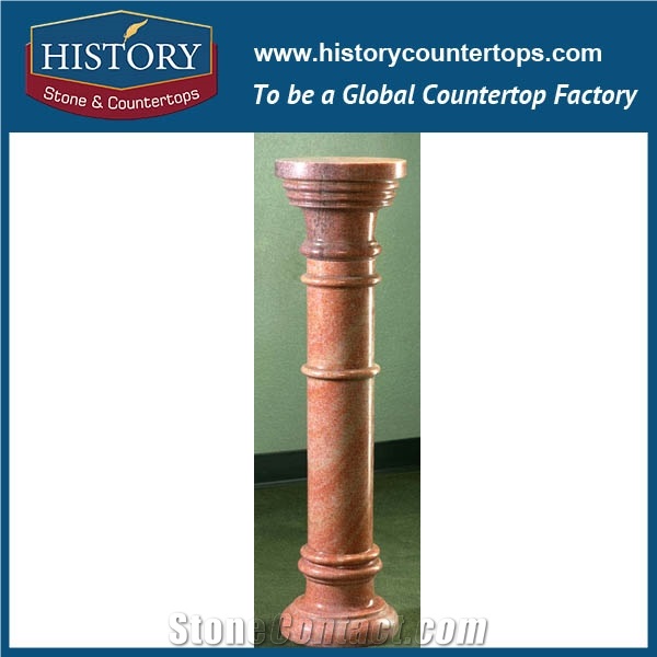 History Stones China Supplier Customized Solid Grey Granite G603 Big Round Column Size Exporter Building Carved Sculpture Pillars
