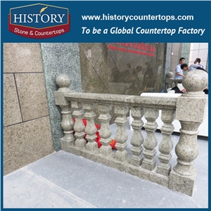 History Stones Chinese Natural Stone Polishing Surface Beige Granite Balustrades for House Free Standing Handrails Balusters & Railings