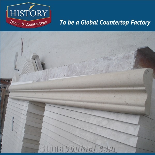 History Stones Chinese Supplier Interior Decorative Portugal Yellow Beige Marble Wall Skirting Moulding Vllia Walling Border Line