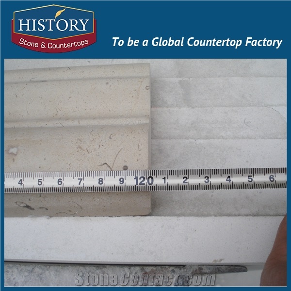 History Stones Chinese Supplier Interior Decorative Portugal Yellow Beige Marble Wall Skirting Moulding Vllia Walling Border Line