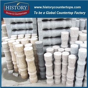 History Stones Custom European Mix Color Granite Stone Balustrade for Luxury Stair Handrail Balcony Railing Decoration Balusters & Railings