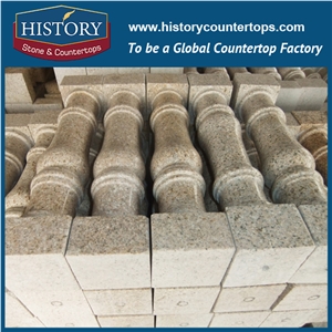 History Stones Custom European Mix Color Granite Stone Balustrade for Luxury Stair Handrail Balcony Railing Decoration Balusters & Railings