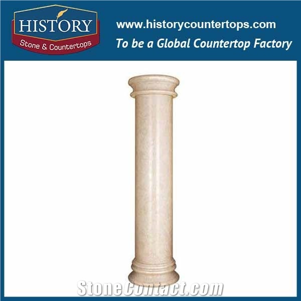 History Stones European Roman Natural Hand Carved Pure White Marble Column Caps Home Gate Design Construction Decoration Pillars