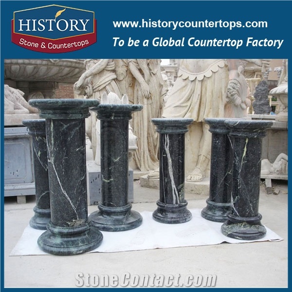 History Stones Exquisite Floral Helicoidal Shaping Roman Style Designs Nature Stone Carving Marble Column for Outdoor Decoration Pillars