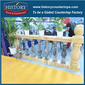 History Stones Exquisitely Custom Professional Design Marble Balcony Balustrade Construction Material Stone Balusters & Railings