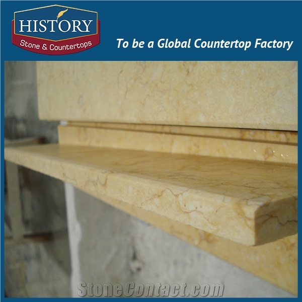 History Stones High Polished Popular Stone Wall Skirting Beautiful Corlored Yellow Marble Trimming Ornamental Building Border Lines