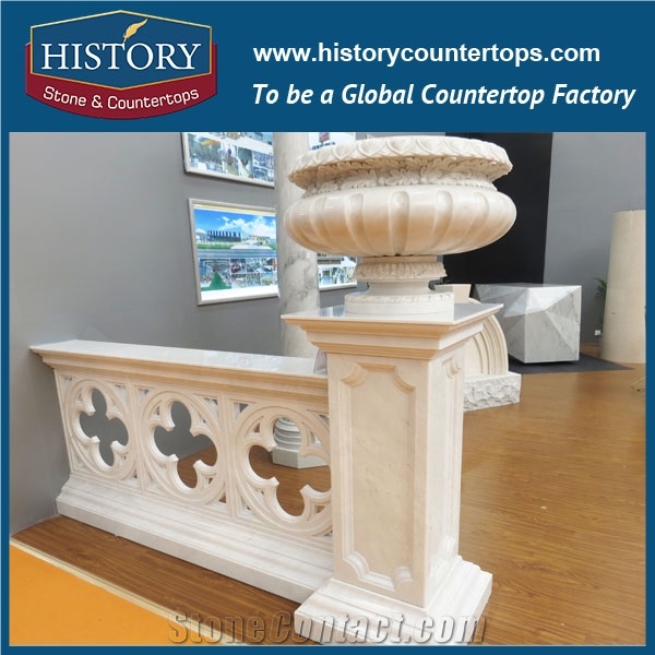 History Stones High Polished Wholesale Dark Brown Marble Balustrade Post Decoration House Indoor Handrail Height Balusters & Railings