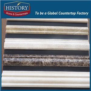 History Stones Light Emperador Marble Edging Trim Finished Stone Mouldings for Construction Decorations Indoor Wall Using Borders