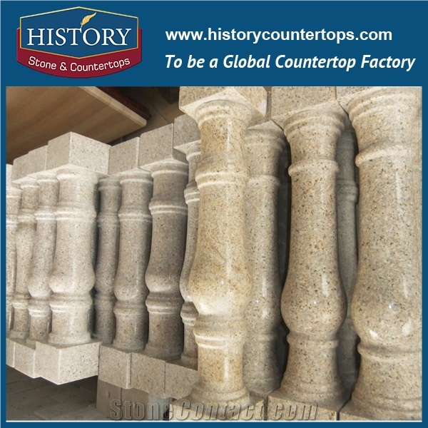 History Stones Modern Design for Indoor Balcony Railing Large Quantity Polishing Maple Red Granite Balustrades Exterior Garden Balusters & Railings