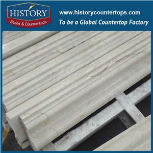 History Stones Natural Stone Polished Various Styles Most Popular Customized White Cream Marble Wall Decoration Designs Border
