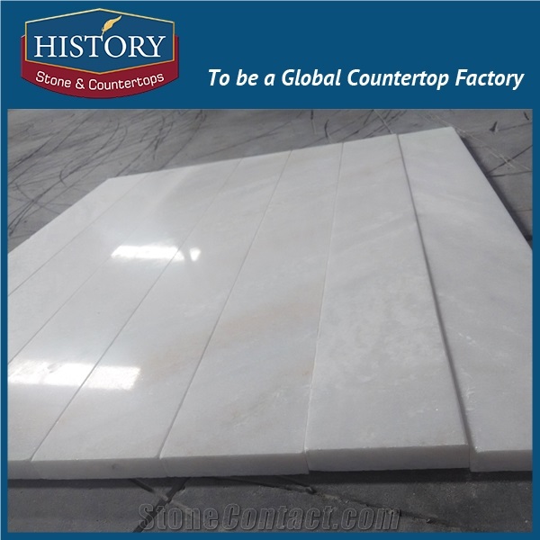 History Stones Polished Surface Trimming High Temperature Resistant Pure White Marle Window Door Frame Moulding Border Line