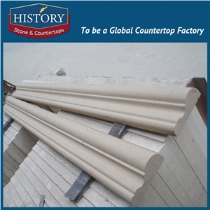 History Stones Polished Surface Trimming High Temperature Resistant Pure White Marle Window Door Frame Moulding Border Line