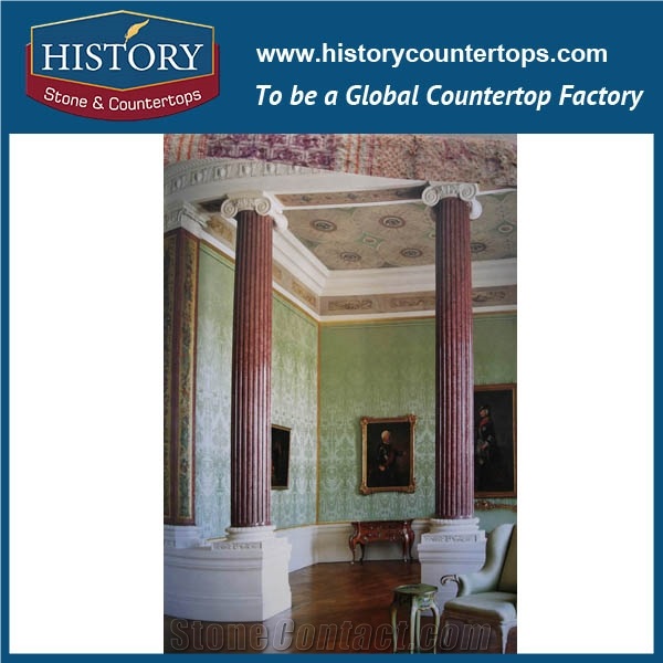 History Stones Popular Pure White Marble Round Column Design Heavy Weight Hand Carved Sculptured Columns House Indoor Decoration Pillars