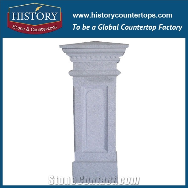 History Stones Tan Brown Ganite Columns Polishing Surface Home Indoor Stair Handrail Balcony Balusters Rooftop Draling Pillars