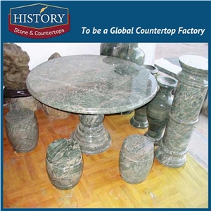 History Stones Wholesale Popular Design Solid Well Polished Grey Granite Furniture for Patio Decoration Landscaping Bench & Table