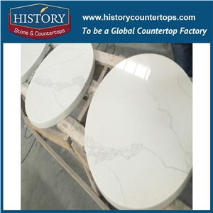 History Stonn Artificial Polished Customised Shape Table Tops Various Edge Profiles Quartz Countertop for Building Interior Exterior Decoration