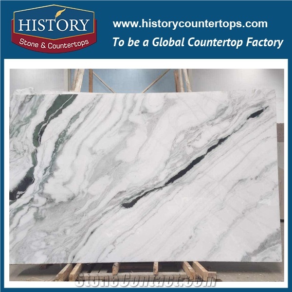 Historystone Beautiful White Color Marble Indoor Decoration Natural Stone Panda White for Bathroom Tops,Hot Sale Materials Polished Finished.
