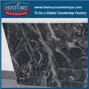 Historystone Brazil Imported Cosmic Black Professional Manufacturer Cosmic Black Granite Slab with Great Price,Surface Finished Polished.