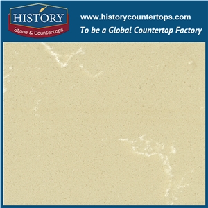 Historystone Buttermilk Man Made Tile and Slab Quartz Stone Cut-To-Size Polished Surface for Kitchen or Bathroom
