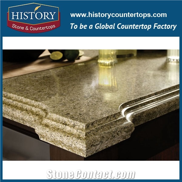 Historystone Carmen with Rainbow Surface Man Made Colorful Granite Tile and Slab Quartz Stone for Kitchen Worktops or Desk Tops.