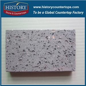 Historystone Charcoal Gray with Glossy and Slippy Texture Shunning Tile and Slab Quartz Stone for Kitchen Countertops or Worktops.
