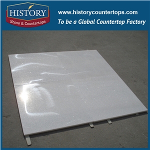 Historystone Chinese Supplier 24"*24" Polished Crystal White Marble for Floor and Wall,Application Window Sill/Floor Tile