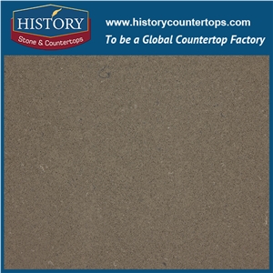 Historystone Cut-To-Size Brown Lagos Polished and Smoothed Surface Tile and Slab Quartz Stone for Kitchen Countertops and Bar Tops