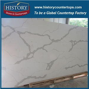 Historystone Cut-To-Size Calacatta Gold with Polishing Surface Marble Quartz Stone Tile and Slab for Engineer Walling and Flooring.
