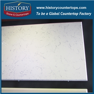 Historystone Cut-To-Size Cararra White with Natural Marble Surface Quartz Stone Tile and Slab for Engineer Walling and Flooring.