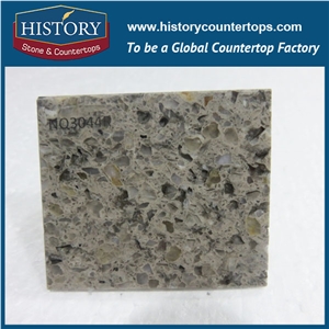 Historystone Cut-To-Size Kingston Man Made Colorful Granite Tile and Slab Quartz Stone with Polishing Surface for Kitchen Worktops or Bar Tops.