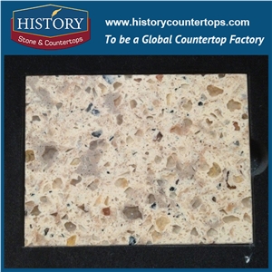 Historystone Gloria with Rainbow Surface Colorful Granite Tile and Slab Quartz Stone for Kitchen Countertops or Worktops.