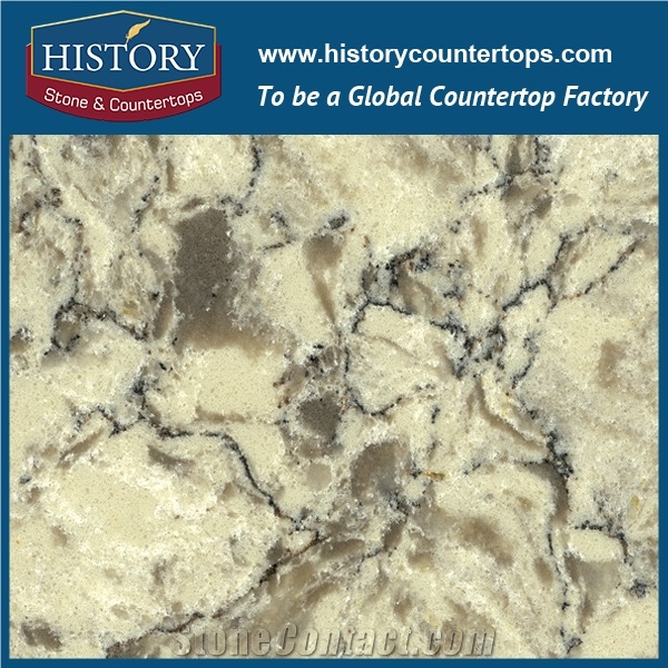 Historystone Gorgeous Surface in Rainforest Fancy Granite Quartz Stone Tile and Slab for Kitchen Countertops or Desk Tops
