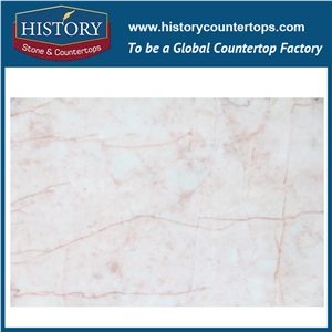 Historystone High Quality Polished White Big Slab Rose Milk Marble for Floor Tiles,Natural Stone Usage for Hotel or Household Bathroom.