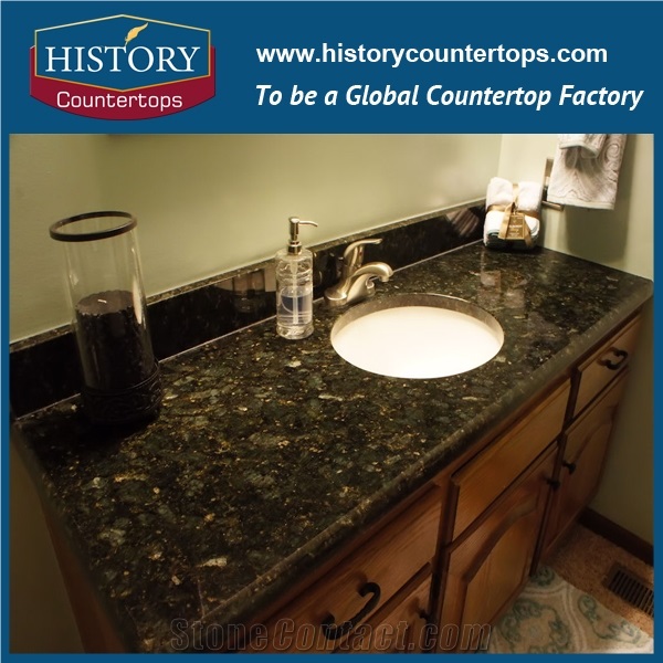Historystone Hot Sale Granite Hotel Vanity Counter Tops, Cut to Size, Polished and Solid Surface
